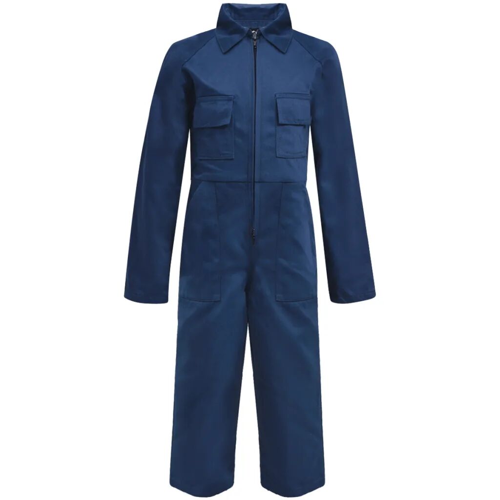 vidaXL Kinderoverall met mouwen maat 110/116 blauw