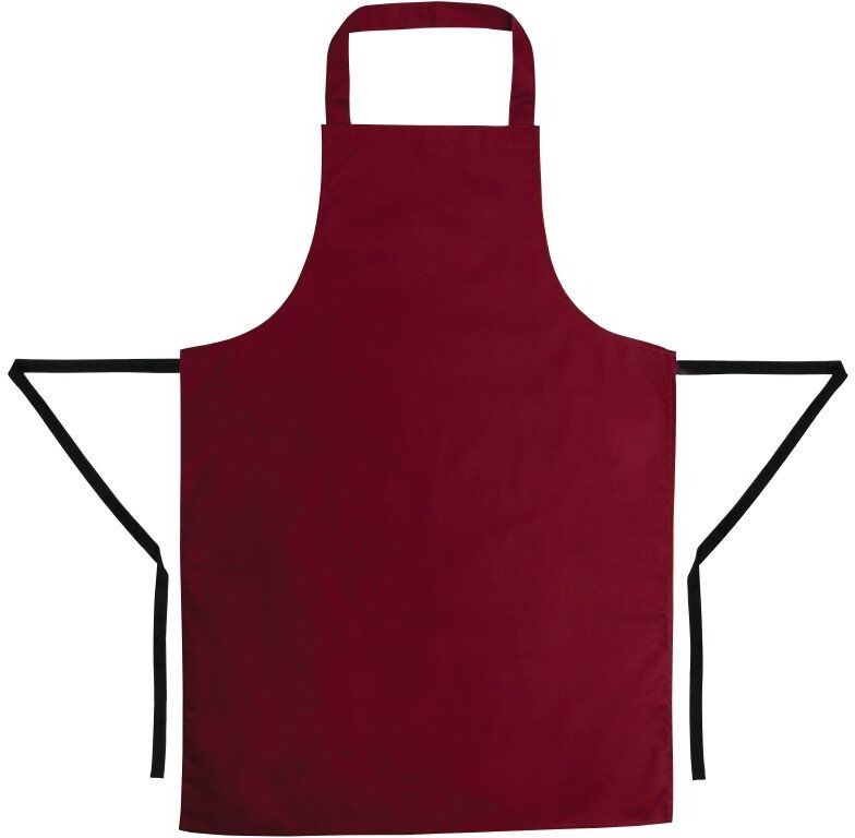 Whites Chefs Clothing Schort Whites Chefs Clothing, halterschort, bordeaux, lang, zonder zak, poly/ktn, 97x72cm