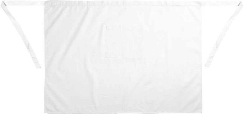 Whites Chefs Clothing Sloof Whites Chefs Clothing, bistro,  wit, lang, met zak, poly/ktn, 70x100cm