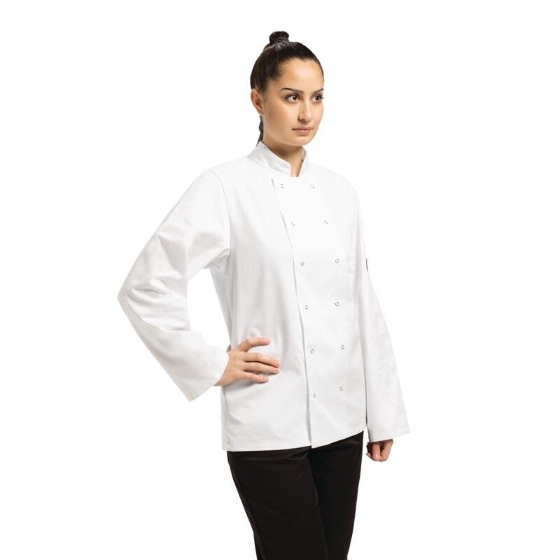 Whites Chefs Clothing Whites Vegas koksbuis lange mouw wit XS, Borstomvang: 82-87cm