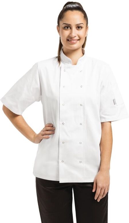 Whites Chefs Clothing Whites Vegas koksbuis korte mouw wit S, Borstomvang: 92-97cm