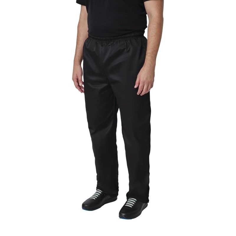 Whites Chefs Clothing Whites Vegas unisex koksbroek zwart L, Taillemaat: 95-102cm. Binnenbeenlengte: 84cm