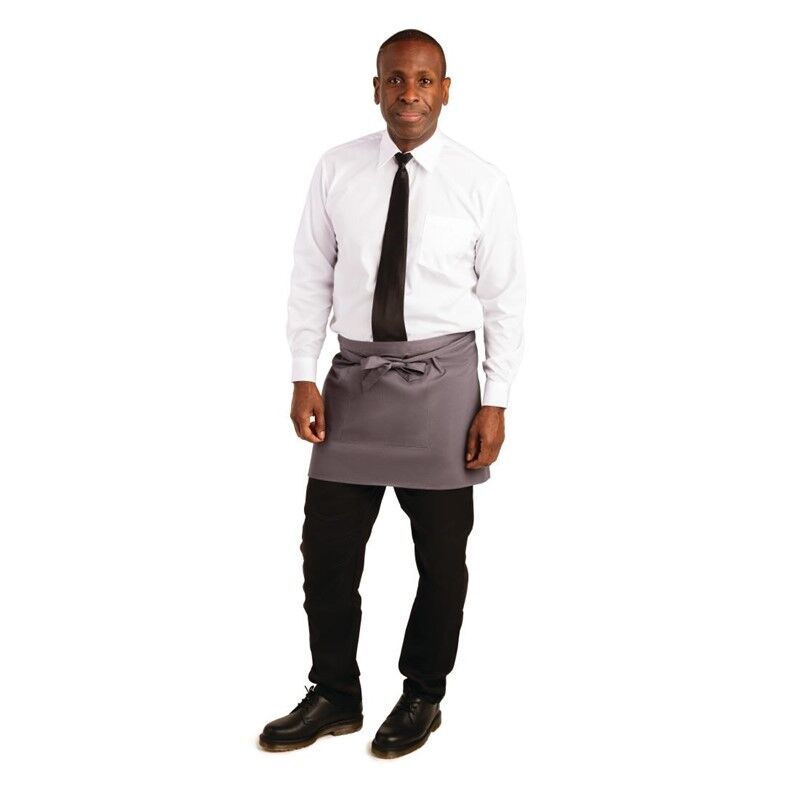 Whites Chefs Clothing Whites korte sloof grijs, 37,3(l) x 75(b)cm