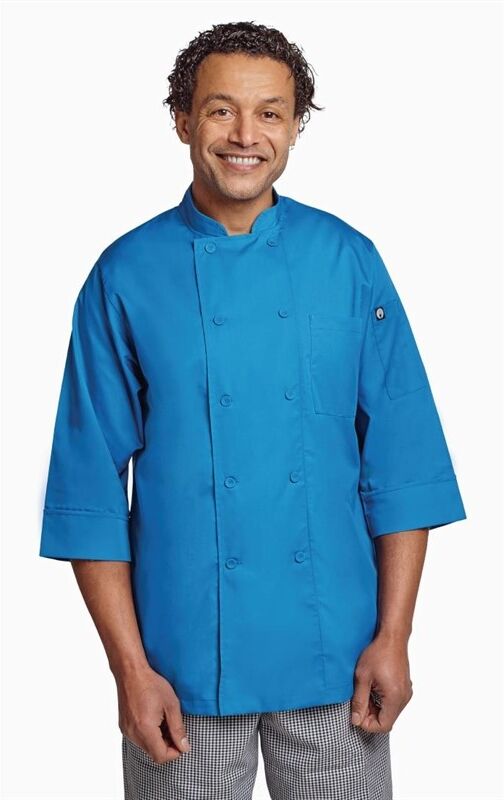 Chef Works unisex koksbuis blauw XXL, Borstomvang: 132-137cm