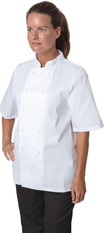 Whites Chefs Clothing Whites Boston unisex koksbuis korte mouw wit XS, Borstomvang: 81-86cm