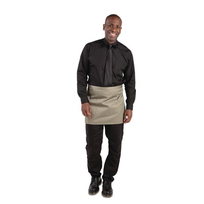 Whites Chefs Clothing Whites korte sloof olijfgroen, 37,3(l) x 75(b)cm