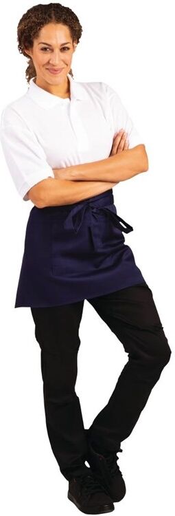 Whites Chefs Clothing Whites korte sloof donkerblauw, 37,5(l) x 75(b)cm