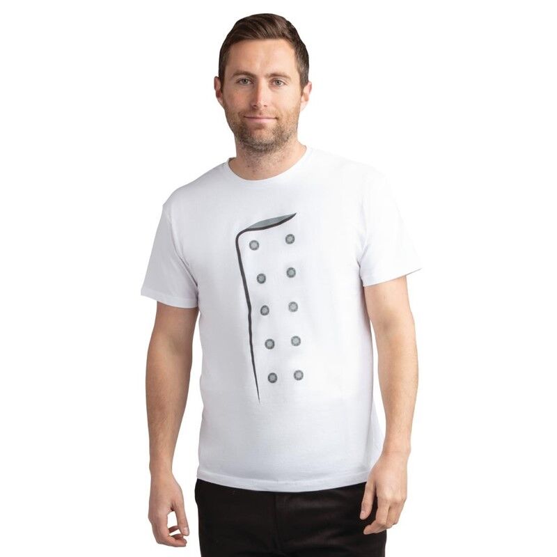 HVS-Select Chef print t-shirt wit L