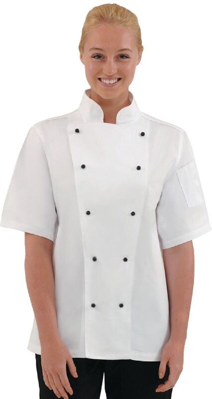 Whites Chefs Clothing Whites Chicago unisex koksbuis korte mouw wit L, Borstomvang: 112-117cm