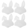 HUSHUWAN Hushuyuan Bunny Masker Onafgewerkt masker, 4 stuks Kitsune Masker Leeg Konijn Masker DIY Dierenmaskers Pasen Masker Maskerade Masker Ambachten Masker Half Gezichtsmasker for Cosplay Party/229