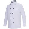 MISEMIYA Chef Chef Jassen Uniformen Keukens Uniformen Koks Chef Uniformen Ref.842B L, Wit