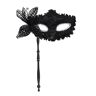 Myazs Maskerade Masker Voor Vrouwen Half Gezichtsmasker Met Holding Stok Vlinder Masker Mardi Gras Masker Avond Masker Halloween Maskerade Masker Met Holding Stok Halloween Party Masker Vlinder Masker