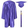 GraduationMall Afstudeerjurk en Pet voor Kinderen Afstudeertalar met Doktershoed 2024 voor Kleuterschool Afstudeerfeest 36 XL(131-138cm) Paars