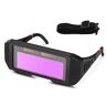 Yosoo Health Gear Schweißerbrille, Solar Auto Darkening Schweißerbrille, TIG MIG Schweißerbrille, Augenschutzbrille, Augenschutzmaske Anti-Flog Anti-Glare-Brille, Schwarz