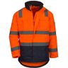 Nitras Motion Tex Viz 7144 Waarschuwingsjack outdoor parka in waarschuwingskleur voor het werk neon oranje XS