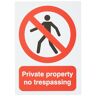 Signs & Labels FPH05551R schild, opschrift: Private Property No Trespassing (eigendom van rivaten)