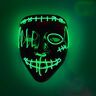 DastOp LED Halloween-masker Oplichtend eng masker Meerdere lichtmodi Halloween LED-masker for maskerade Cosplay Oplichtend gezichtsmasker (Color : A)