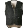 Craftland Corduroy vest met nepbont zwart maat XL