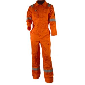 Bulldog 5208 Flammehemmende Kjeledress Med Knapper, Oransje, 1 Stk  62