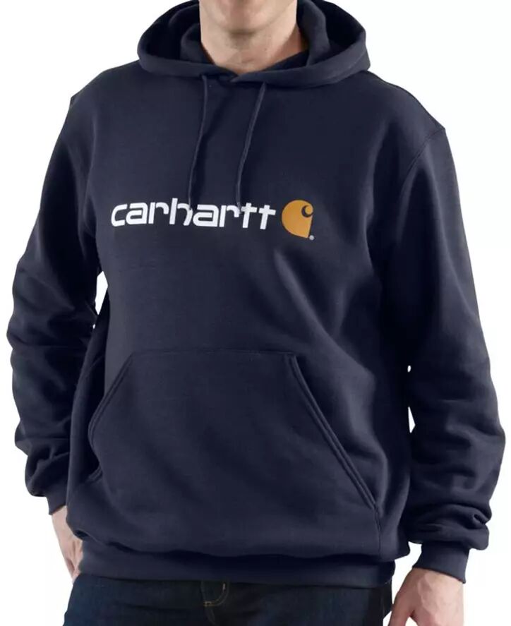 Carhartt Signature Logo Hooded - Hettegenser - New Navy - M
