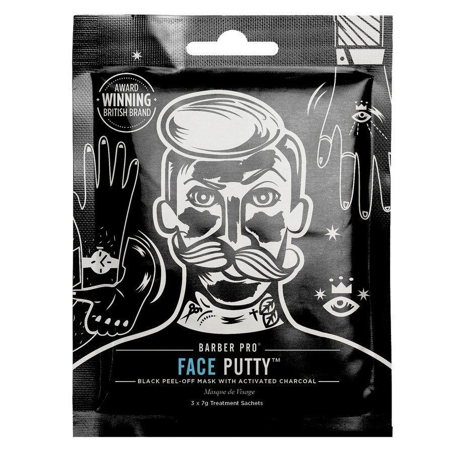 Barber Pro Face Putty Peel-Off Mask 3in1