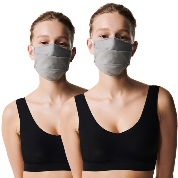 Chantelle 2-pakning Reusable Community Face Mask Soft - Grey * Kampanje *