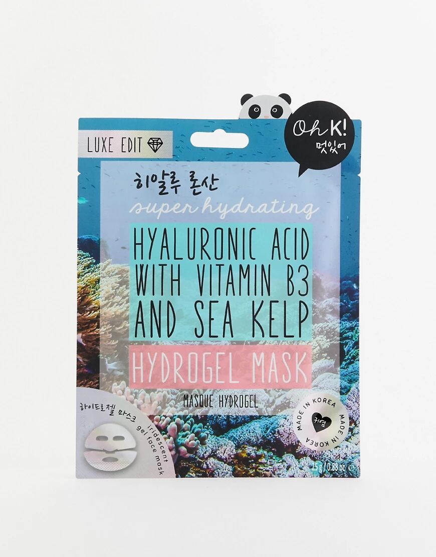 Oh K! Super Hydrating Hyaluronic Acid with Sea Kelp Hydrogel Face Mask-No colour  No colour