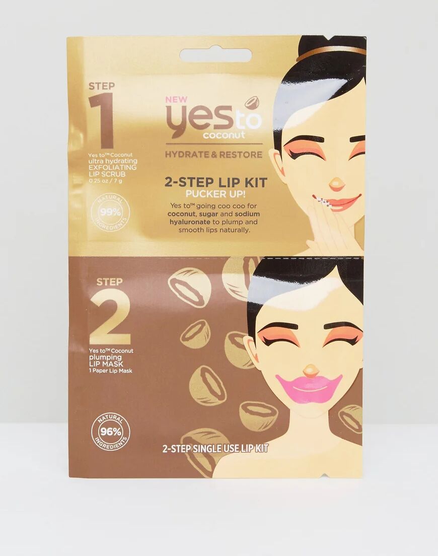 Yes To Coconut 2-Step Lip Mask Kit-No colour  No colour