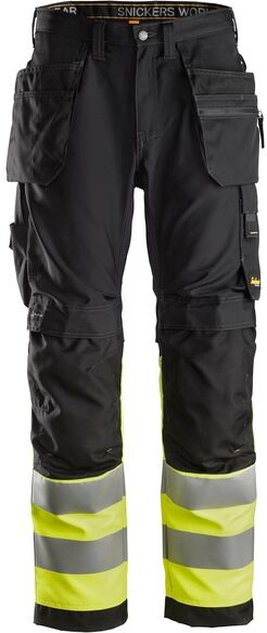 Snickers Workwear Bukse 6233 Sort/gul 48