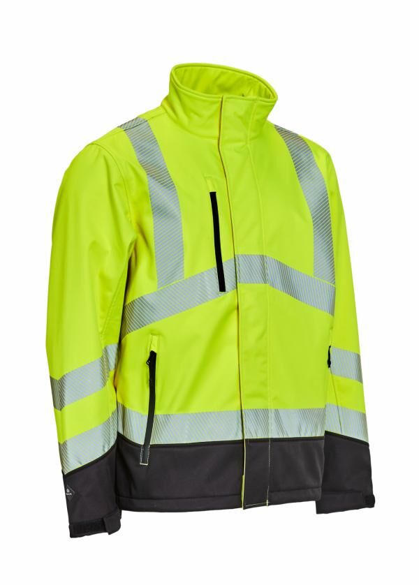 Northstore SOFTSHELL JACKET FL.YELL/BLACK 2XL VISIBLE XTREME