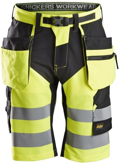 Snickers 6933 FlexiWork Arbeidsshorts varsel, gul C52