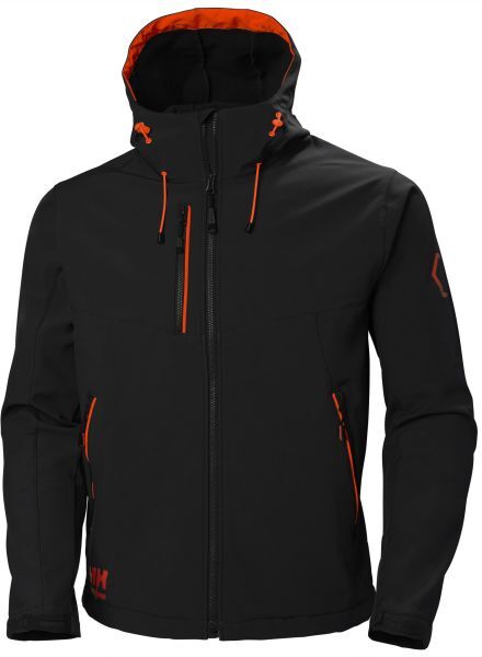 Helly Hansen Workwear Chelsea Evolution Softshelljakke svart/rød Str. XXL