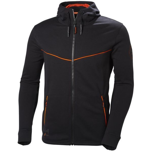 Helly Hansen Workwear Chelsea Evolution Hettegenser svart/oransje Str. XL