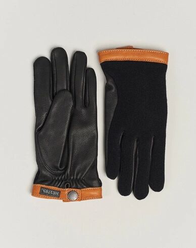 Hestra Deerskin Wool Tricot Glove Black/Black