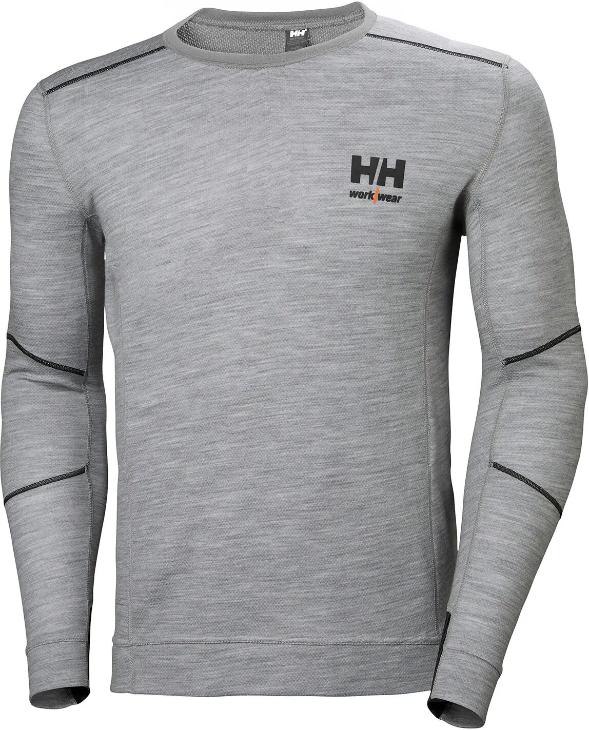 HH Workwear Workwear Helly Hansen Lifa Merinoull Undertrøye Med Rund Hals Grå XS