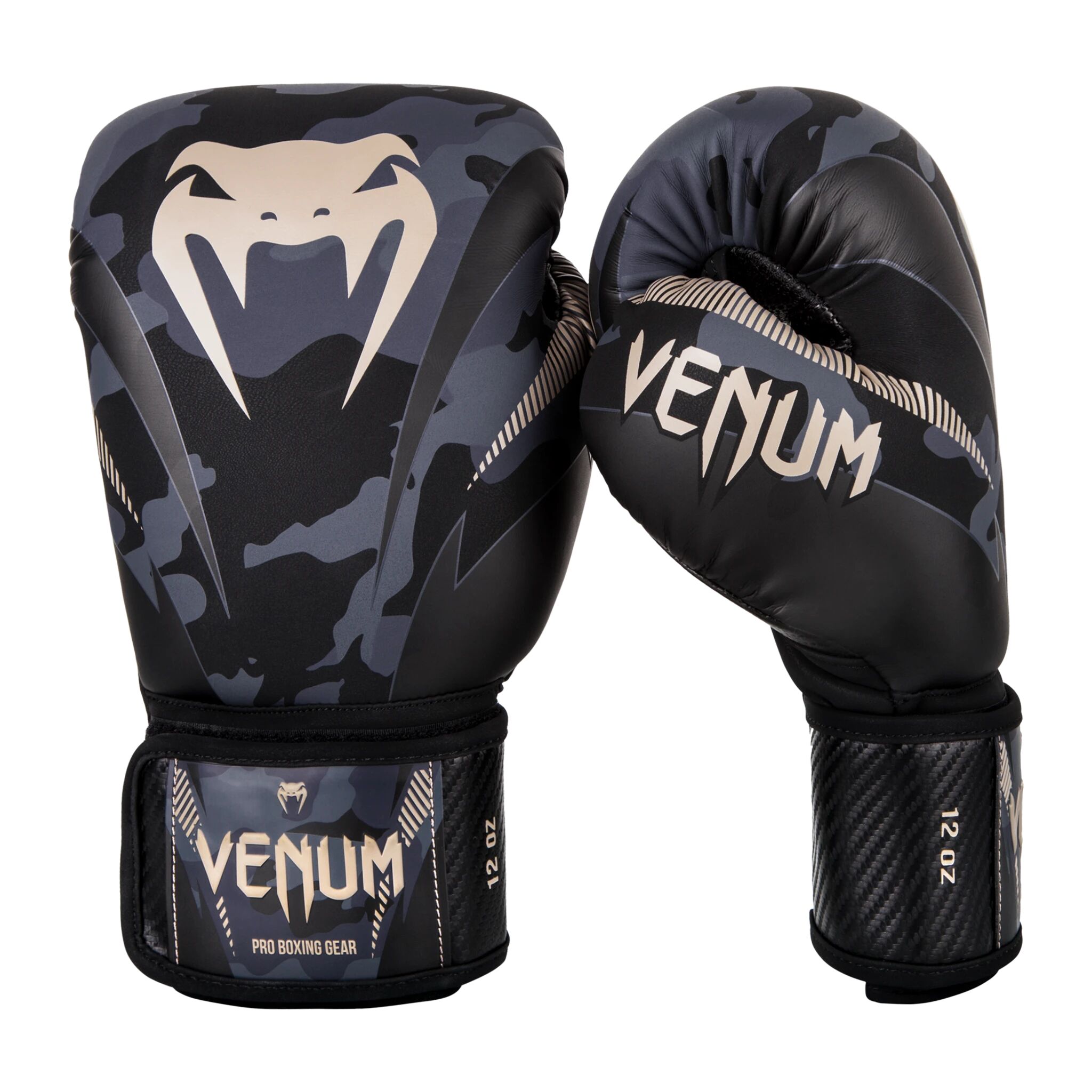 Venum Impact Boxing Gloves - Dark camo/Sand - 10 Oz, boksehansker senior 16 oz Dark Camo/sand