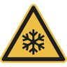 kaiserkraft Znak ostrzegawczy, ostrzeżenie przed zimnem, opak. 10 szt., folia, dł. ramienia 100 mm
