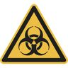 kaiserkraft Znak ostrzegawczy, ostrzeżenie przed zagrożeniem biologicznym, opak. 10 szt., dł. ramienia 200 mm