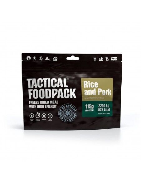 Tactical Foodpack Ração de sobrevivência - Carne de Porco e Arroz