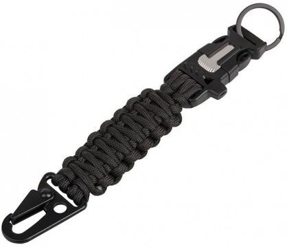 EDCX Gear Chaveiro Paracord Keychain 5in1, Preto