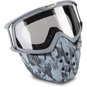 Shark Mask & Goggle  Camo Grå