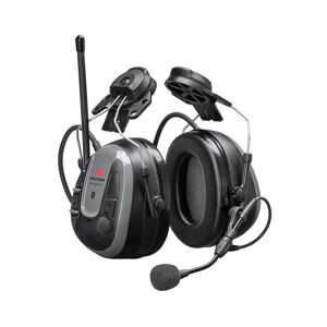 3M Hörselkåpa WS ALERT XP med hjälmfäste, Bluetooth & FM-radio, grå, MRX21P3E5WS6