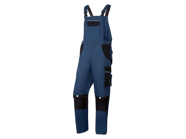 PARKSIDE® Pánske pracovné nohavice na traky (50, modrá/čierna)