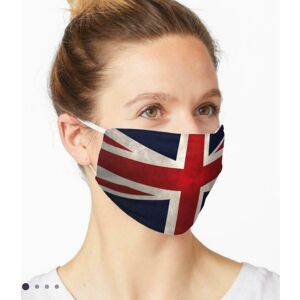 ISOUL (Blue) UK Flag Face Mask Washable Reusable Breathable Unisex Protective Mouth Co