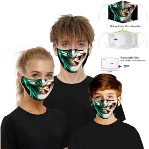 ISOUL (Joker 2 With Nose Clip) Face Mask Protective Covering Washable Reusable Unisex