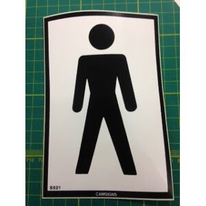 FSSS Ltd MALE SYMBOL TOILET SIGN SELF ADHESIVE VINYL 100x150MM