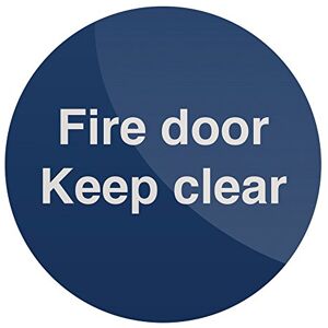 Fixman 756964 Self-Adhesive Fire Door Keep Clear Sign 100 x 100mm