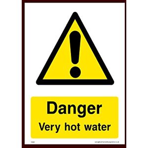 USSP&S Danger very hot water Sticker/Self Adhesive Sign (WG60) - Men Working, Very Hot Water, Mind Head, Mind Step, Water, Hot, Vehicles, Fragile Roof