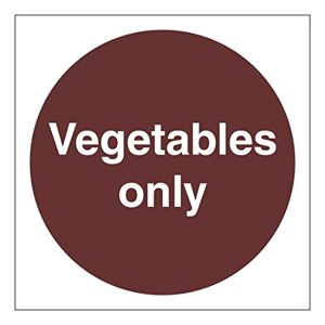 aston safety signs Vegetables only food hygiene sign Health & Safety kitchen sticker 100mm x 100mm self adhesive vinyl To help staff identify designated food storage and preparation areas (1)