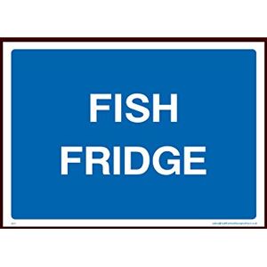 USSP&S Fish Fridge Sticker/Self Adhesive Sign - Raw, Cooked, Preparation, Fish, Food, Wash Hands (FP7)